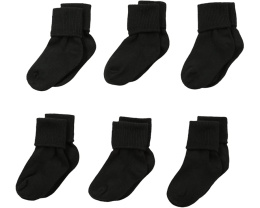 Baby Girls' 6 Pair Pack Seamless Turn Cuff Socks
