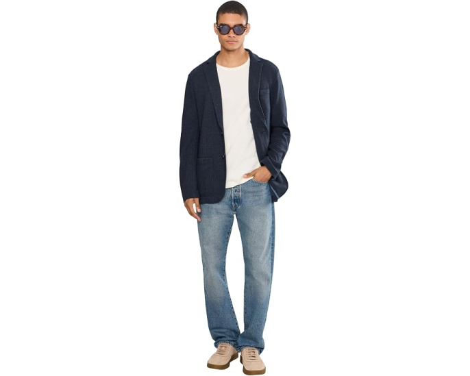 Твидовый блейзер Faherty Inlet Knit Tweed из органического хлопка