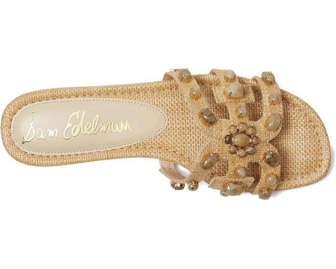 Сандалии Sam Edelman Bay Ray с логотипом и декором из стразов на плоской подошве