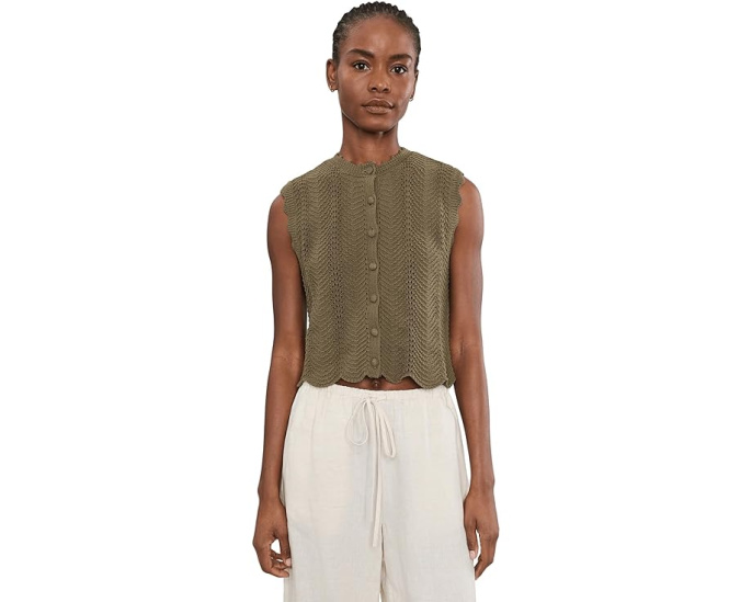 Топ Kim с волнистой строчкой и пуговицами Madewell