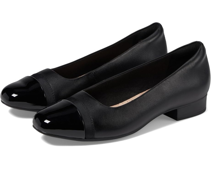 Туфли Juliet Monte с квадратно-округлым мысом и лаковой отделкой Clarks