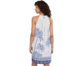 Платье Tommy Bahama Palm Paradise Halter из шелка с запахом