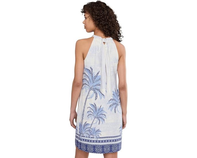 Платье Tommy Bahama Palm Paradise Halter из шелка с запахом
