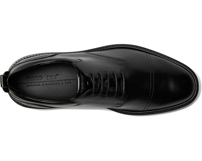 Туфли ECCO ST.1 Hybrid Cap Toe Oxford на шнуровке черные
