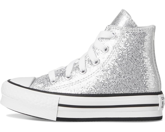 Converse Kids кроссовки Chuck Taylor All Star Lift Disco с блестками на платформе