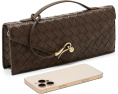 Celeste Woven Textured Envelope Top-Handle Bag