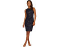 Платье Adrianna Papell Stretch Jacquard с асимметричным вырезом
