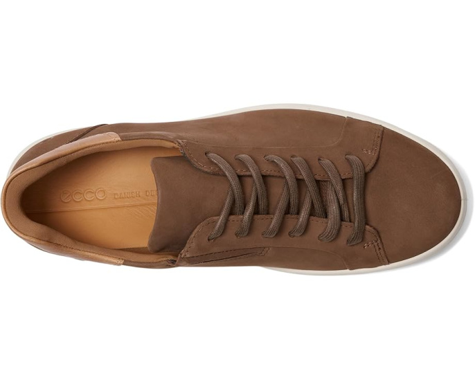 Кроссовки ECCO Soft 7 Easy Slip с кожаным верхом и эластичными шнурками