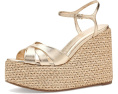 Босоножки-клинья Schutz Keefa Metallic с текстурированной рафией
