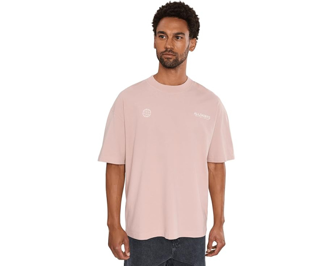 Футболка AllSaints Emblem с коротким рукавом цвета Sunbaked Pink