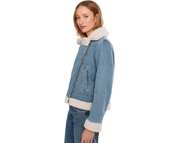Джинсовая косуха Levi's с подкладкой Sherpa в стиле мотокуртки