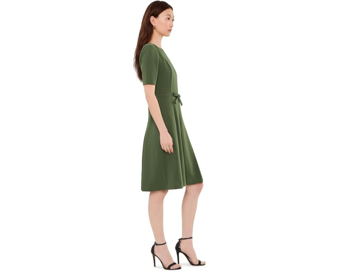 Платье Adrianna Papell Knit Crepe с бантом на поясе, приталенный крой