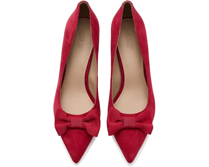 Туфли-лодочки Adrienne с бантом из замши Lauren Ralph Lauren