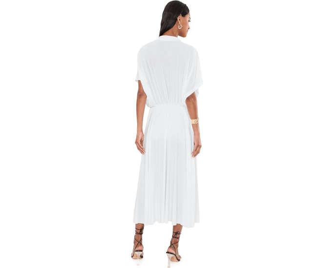 Платье Norma Kamali Oversized Sleeveless Boyfriend NK Shirt Flared с поясом
