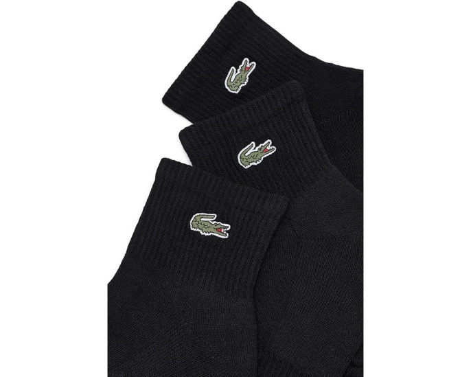 Носки-тапочки Lacoste 3 пары с логотипом