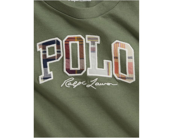 Хлопковое джерси-поло с логотипом Madras от Polo Ralph Lauren