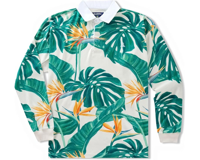 Рубашка Chubbies The Frond Of You с длинным рукавом и оверсайз кроем