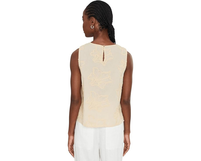 Блузка Boxy Tank от Vince Camuto с цветочной вышивкой