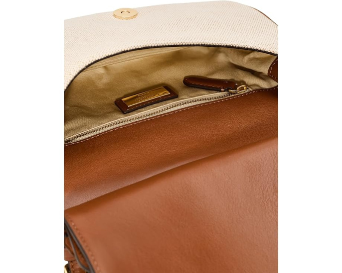 Средняя кроссбоди сумка Lauren Ralph Lauren Marcy из холста с кожаными деталями