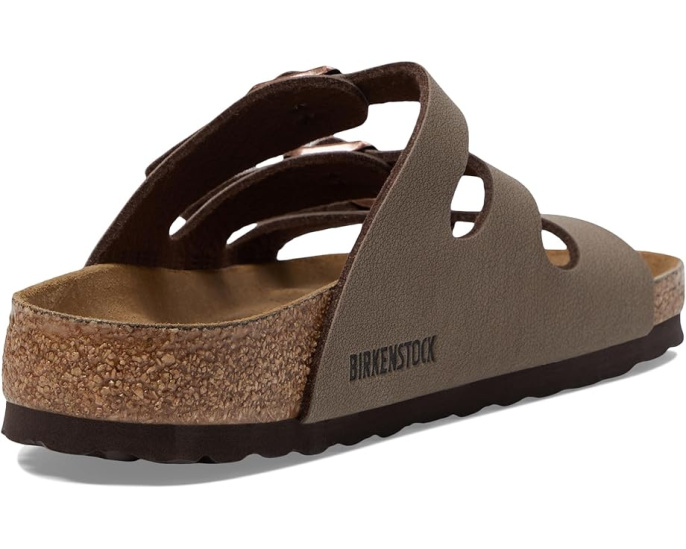 Сандалии Florida Soft Footbed с тремя ремешками и пробковой стелькой Birkenstock