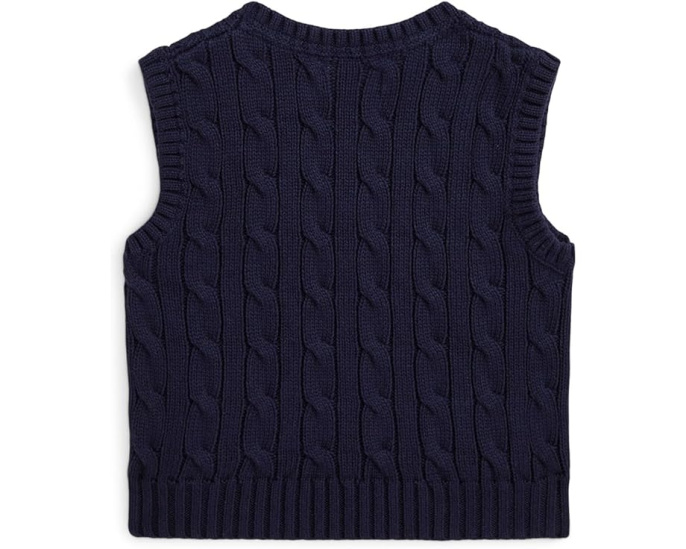 Жилет Polo Ralph Lauren Kids с арановой вязкой из хлопка для младенцев