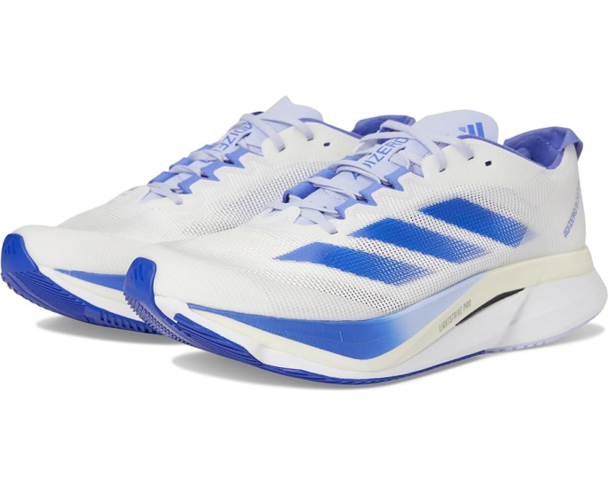 Adidas adiZero Boston 12 кроссовки для бега в белом с синими акцентами