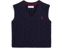 Жилет Polo Ralph Lauren Kids с арановой вязкой из хлопка для младенцев