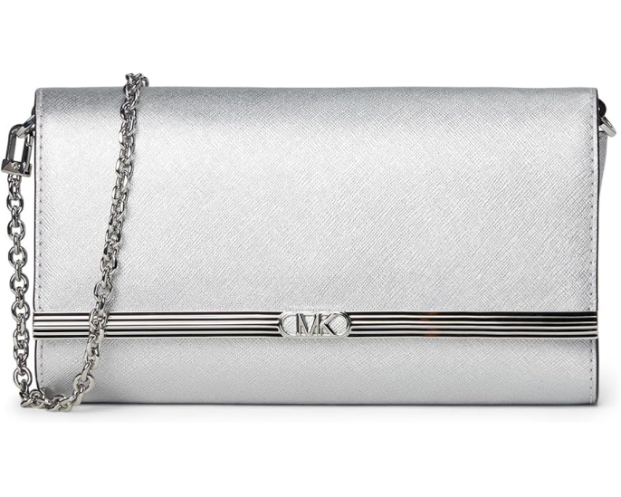 MICHAEL Michael Kors Mona большая клатч East/West серебристый