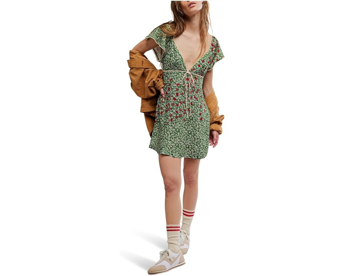 Сарафан мини Backroads Free People с цветочным принтом и карманами