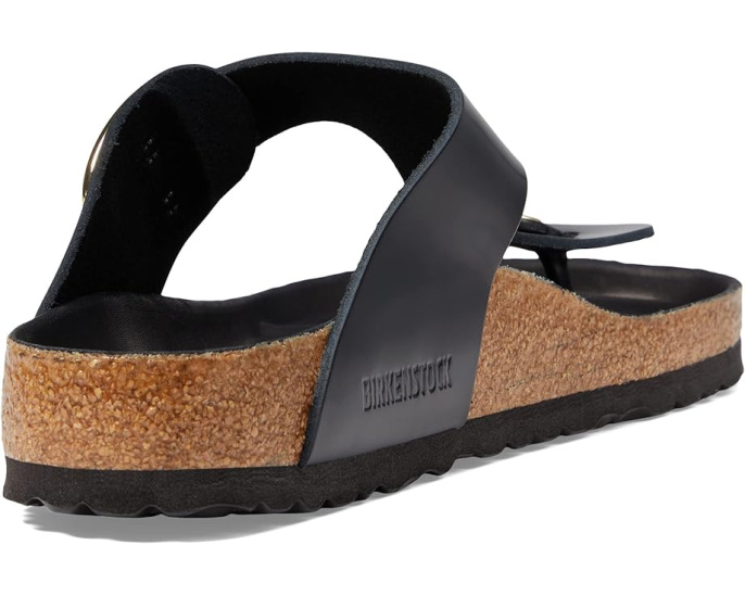 Сандалии Birkenstock Gizeh Big Buckle T-strap с пробковой стелькой