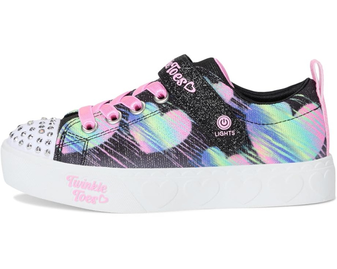 SKECHERS KIDS Heart Steps подсвечивающиеся туфли с сердечками и стразами