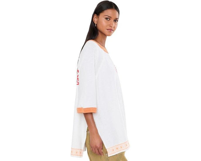 Футболка Free People Giulia Tee с заплатками