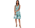 Платье миди Floral Jacquard от Adrianna Papell с V-образным вырезом
