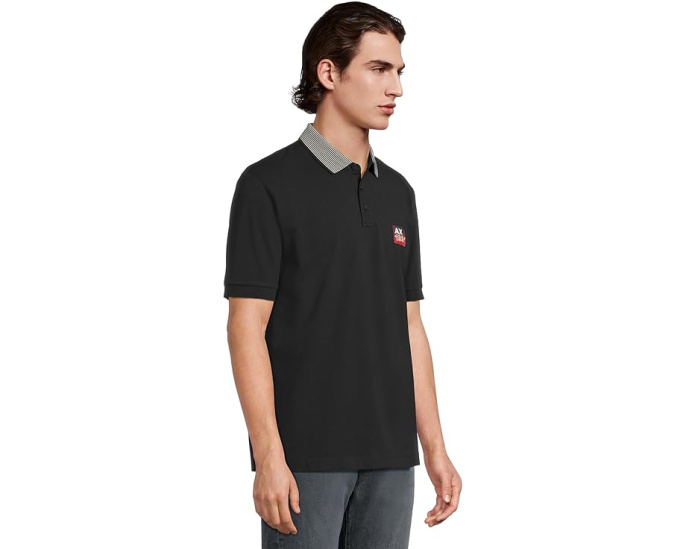 Поло Armani Exchange Small Logo с контрастными деталями