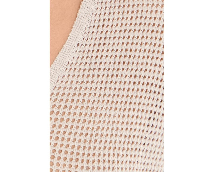 Органический льняной хлопковый свитер Eileen Fisher с V-образным вырезом