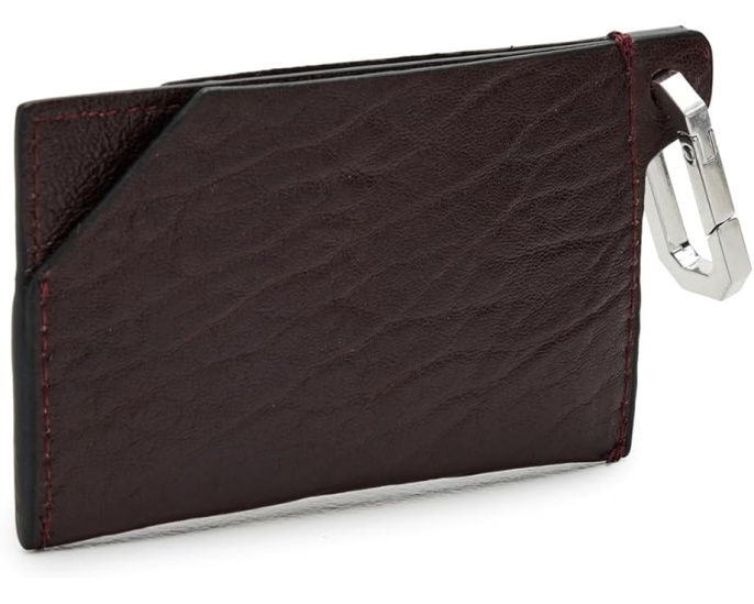Кардхолдер Hex Grain AllSaints с карабином из кожи
