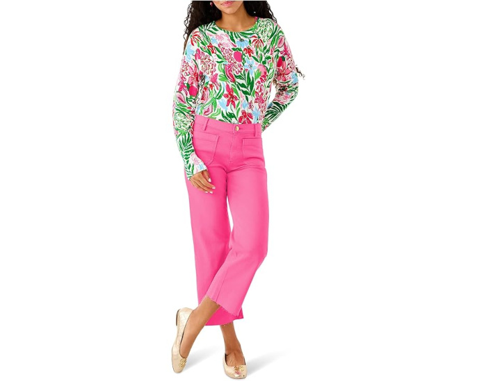 Свитер Salima от Lilly Pulitzer с цветочным принтом и реглан