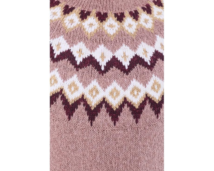 Cotton Ragg Relaxed Crew Neck Sweater Yoke Fair Isle