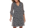 Short Chiffon Dress with Bell Sleeves