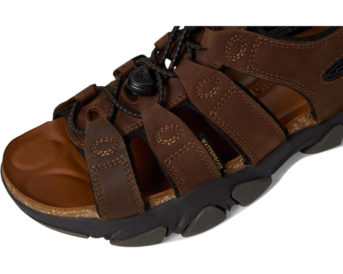 Сандалии KEEN Daytona II с водонепроницаемой кожей и пробковой подошвой