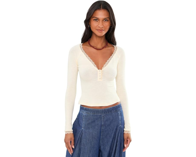 Топ Free People A Little Bit Layering с кружевом