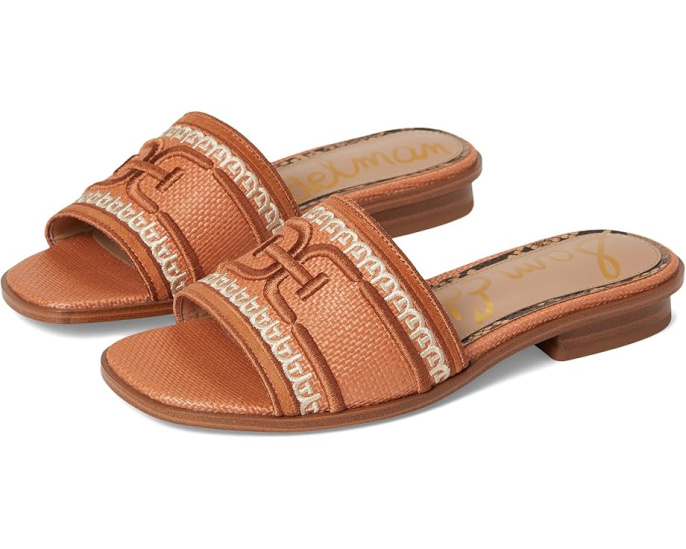 Сандалии Sam Edelman Stevie с плетеным верхом и логотипом Double E