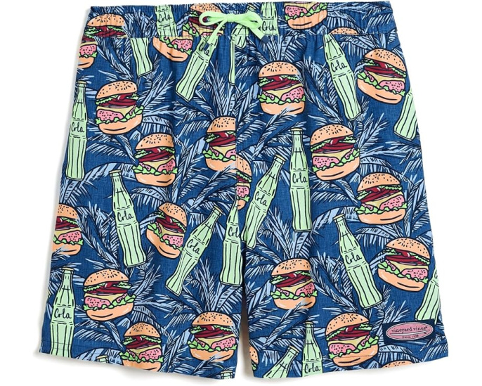 Детские плавки Printed Chappy Trunks от Vineyard Vines Kids с сетчатой подкладкой