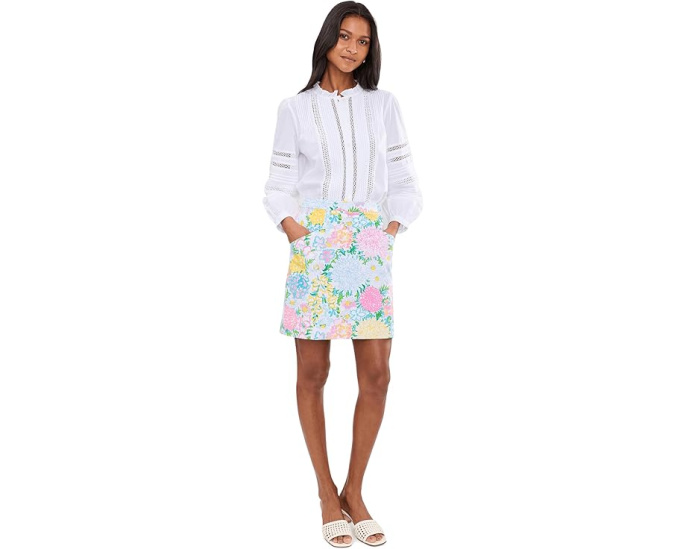 Юбка мини Lilly Pulitzer Colman Mini Skirt с прямым силуэтом и цветочным принтом