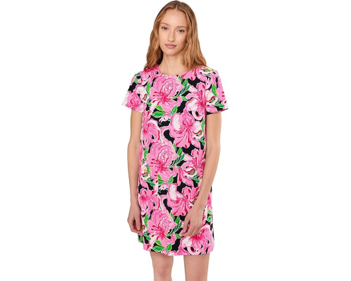 Платье Mattison с цветочным принтом и короткими рукавами Lilly Pulitzer