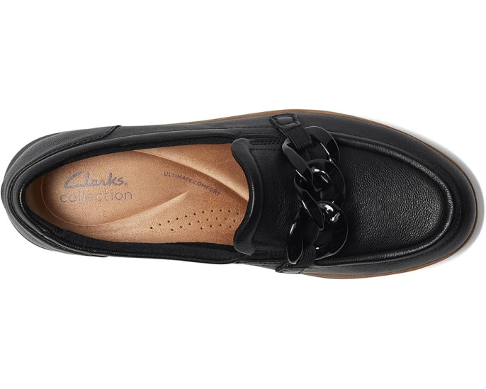 Балетки Clarks Zylah May на платформе с декоративной цепочкой