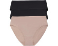 Комплект из 3 трусиков Natori Bliss Bare Cotton Hipster из хлопка пима