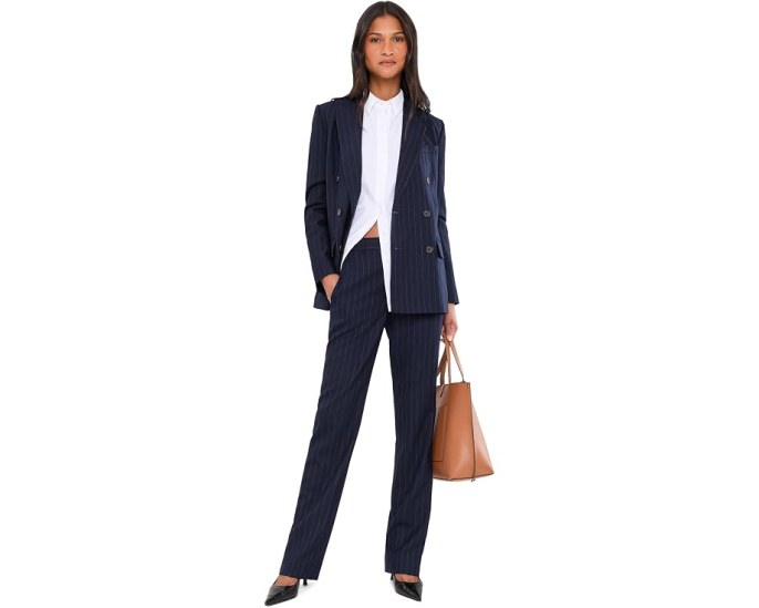 Двубортный пиджак в полоску от Lauren Ralph Lauren