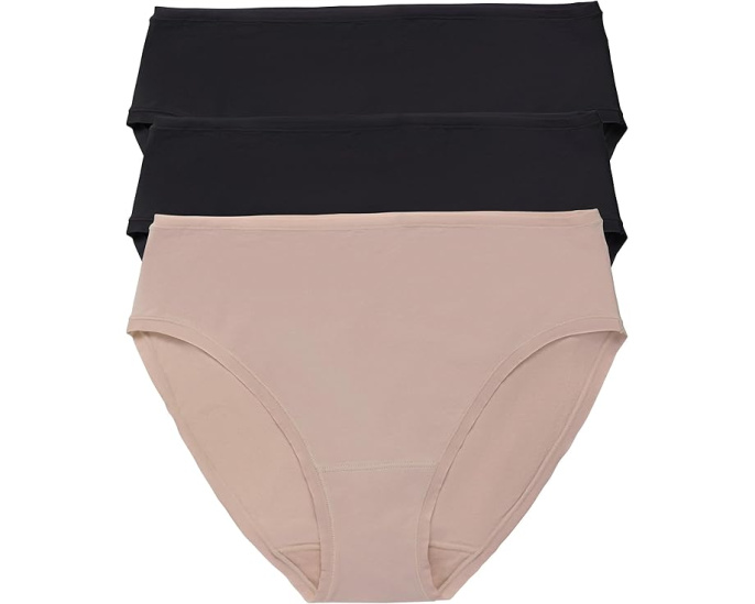 Комплект из 3 трусиков Natori Bliss Bare Cotton Hipster из хлопка пима