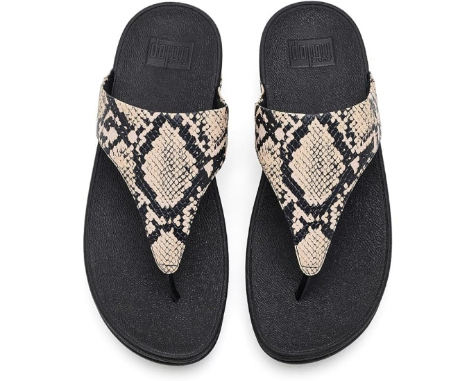 Сандалии с перемычкой Lulu Snake с змеиным принтом FitFlop